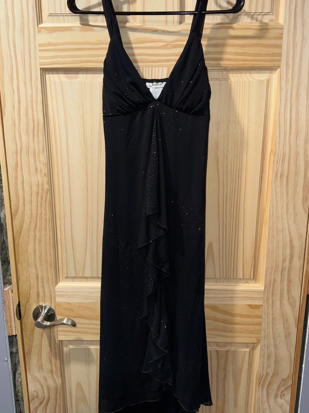 Jessica Black Sparkle Ruffle Maxi Dress - Picture 3 of 5